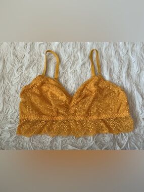 PINK Victoria's Secret Gold Lace Bralette